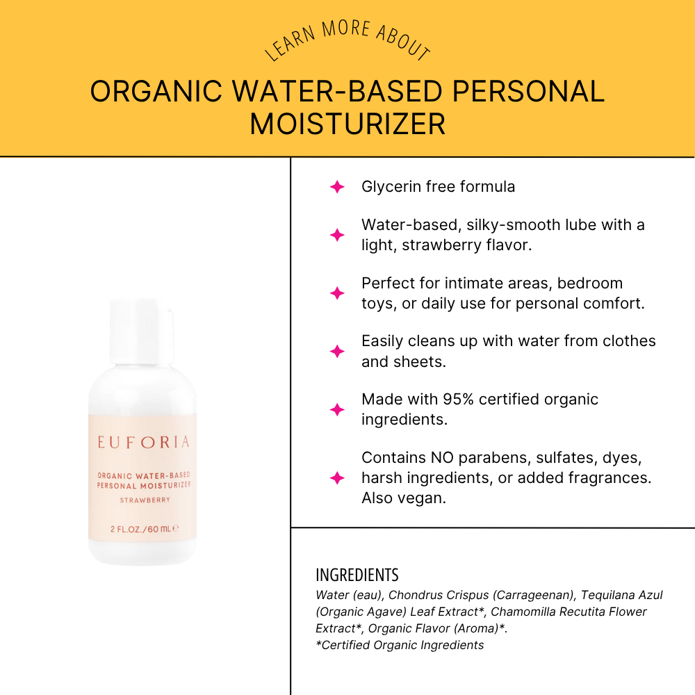 Water Based Personal Moisturizer - Organic Strawberry
