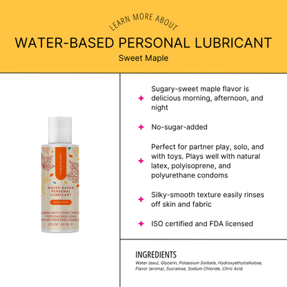 Water Based Lubricant - 2oz Sweet Maple